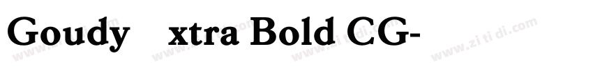 Goudy Extra Bold CG字体转换